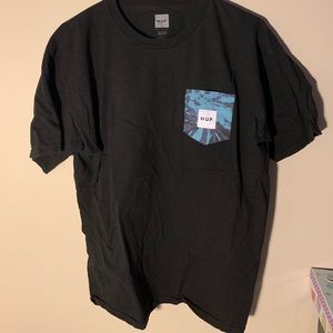 Black HUF tie dye Pocket Tee